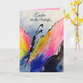 Osterhalleluja Faltkarte Karte (Gelbe Blume)