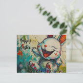 Osterhapper Bunny Postcard #6 Postkarte (Stehend Vorderseite)