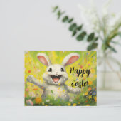 Osterhappy Bunny Postcard #5 Postkarte (Stehend Vorderseite)