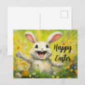 Osterhappy Bunny Postcard #5 Postkarte (Vorne/Hinten)