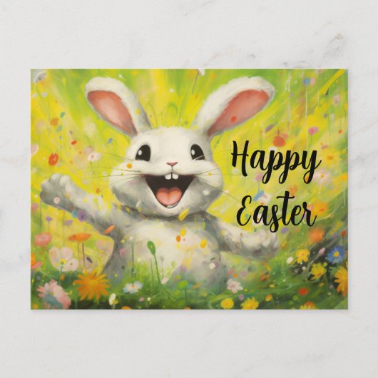 Osterhappy Bunny Postcard #5 Postkarte (Vorderseite)