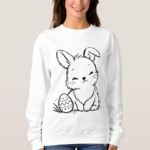 Osterhäschen mit Osterei Sweatshirt