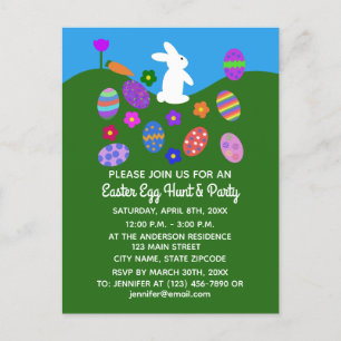 Osterhase #3 Einladung Postkarte