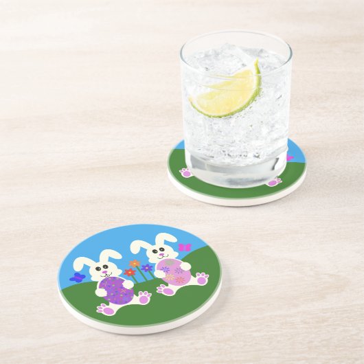 Osterhase #4 Untersetzer (Seite)