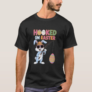 Osterhase Angeln Fangen Eier Spaß Feiertag Ostern T-Shirt