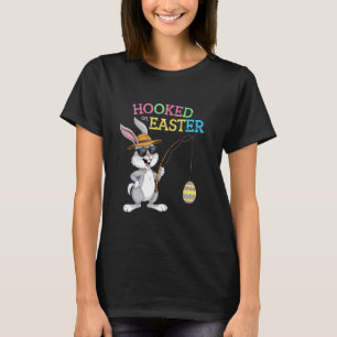 Osterhase Angeln Fangen Eier Spaß Feiertag Ostern T-Shirt