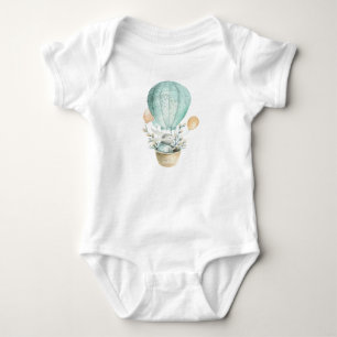 Osterhase Aqua in Heißluftballon Baby Strampler