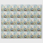 Osterhase auf einer Wiese Geschenkpapier (Flach)