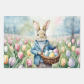 Osterhase auf einer Wiese Geschenkpapier Set (Vorderseite)