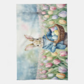 Osterhase auf einer Wiese Geschirrtuch (Vertikal)