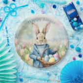 Osterhase auf einer Wiese Pappteller (Party)