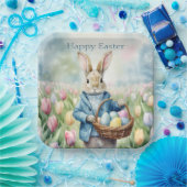 Osterhase auf einer Wiese Pappteller (Party)