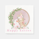 Osterhase auf Garten-Papier-Serviette Serviette (Vorderseite)