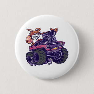 Osterhase auf Monster Truck Button