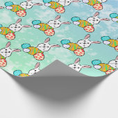 Osterhase auf Ostereiern Geschenkpapier (Ecke)