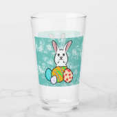 Osterhase auf Ostereiern Glas (Rückseite)