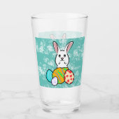 Osterhase auf Ostereiern Glas (Vorderseite)