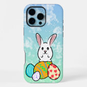 Osterhase auf Ostereiern iPhone Hülle (Rückseite)