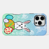 Osterhase auf Ostereiern iPhone Hülle (Rückseite (Horizontal))