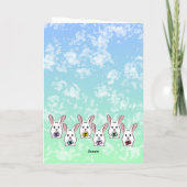 Osterhase auf Ostereiern Karte (Rückseite)