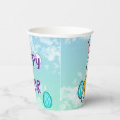 Osterhase auf Ostereiern Pappbecher (Rechts)