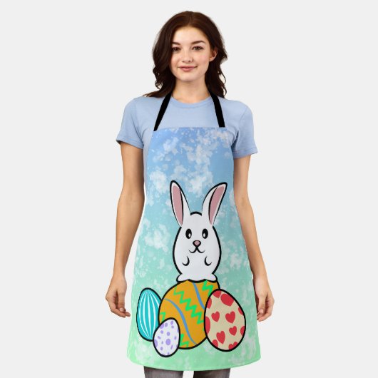 Osterhase auf Ostereiern Schürze (Getragen)