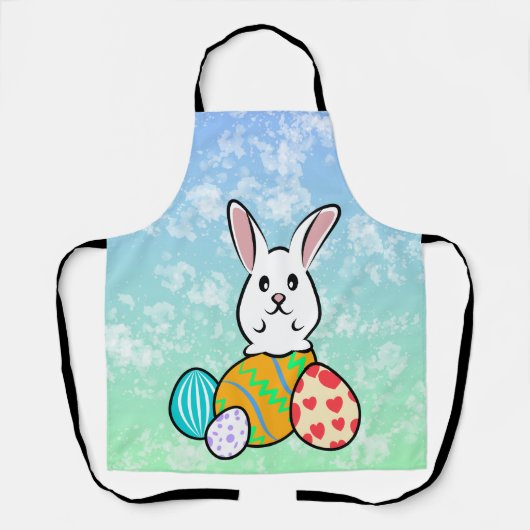 Osterhase auf Ostereiern Schürze (Vorderseite)