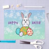 Osterhase auf Ostereiern Seidenpapier (Handwerk)