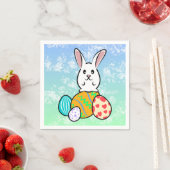 Osterhase auf Ostereiern Serviette (Beispiel)