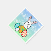Osterhase auf Ostereiern Serviette (Ecke)