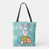 Osterhase auf Ostereiern Tasche (Rückseite)