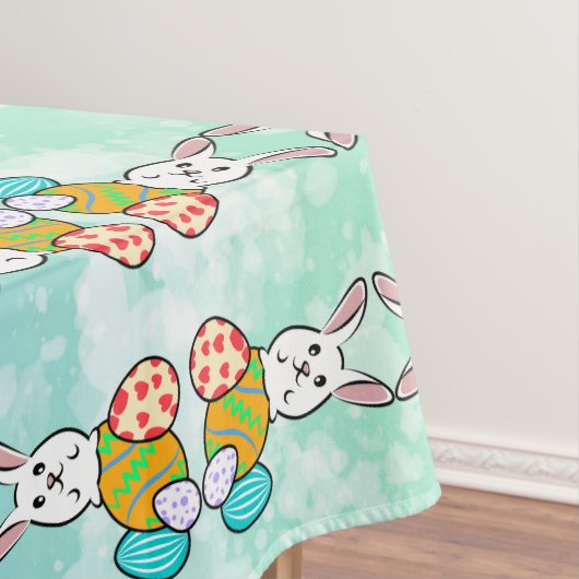 Osterhase auf Ostereiern Tischdecke (Beispiel)