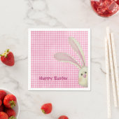 Osterhase auf Pink Gingham Serviette (Beispiel)