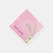 Osterhase auf Pink Gingham Serviette (Ecke)