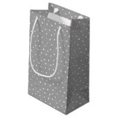 Osterhase auf Polka Dots Kleine Geschenktasche Geschenktüte (Rückseite Schrägansicht)