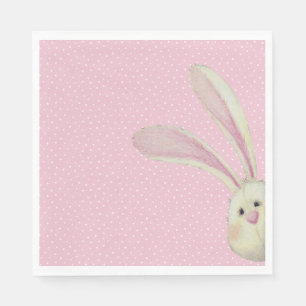 Osterhase auf Polka Dots Serviette
