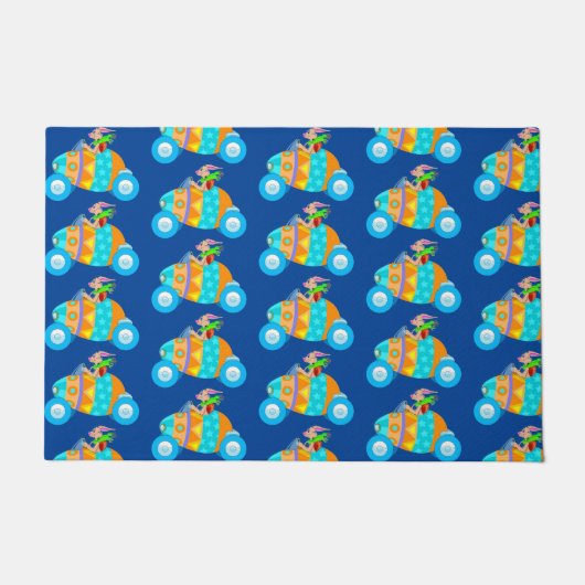 Osterhase auf Urlaub Fußmatte (Vorderseite)