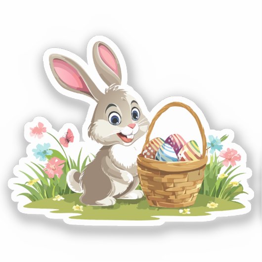 Osterhase Aufkleber (Vorderseite)
