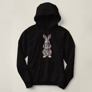Osterhase aus Blumen und Osterei Hoodie