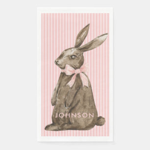 Osterhase aus Schokolade Serviette
