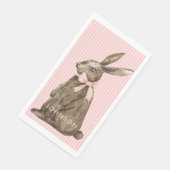 Osterhase aus Schokolade Serviette (Ecke)