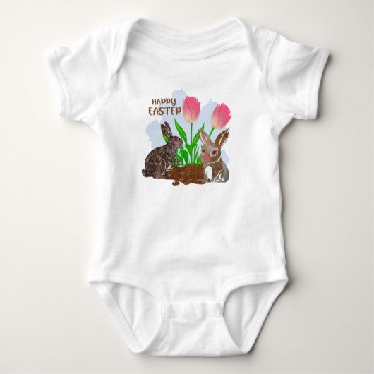 Osterhase Baby Strampler (Vorderseite)