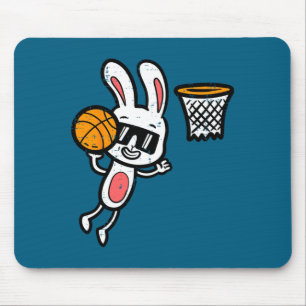Osterhase Basketball Dunk Sport Jungen Kinder Klei Mousepad