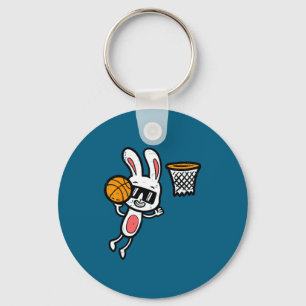 Osterhase Basketball Dunk Sport Jungen Kinder Klei Schlüsselanhänger