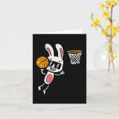 Osterhase Basketball Dunk Sportboote Kinder Todd Karte (Gelbe Blume)