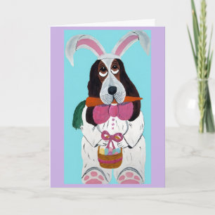 Osterhase Basset Hounds Feiertagskarte