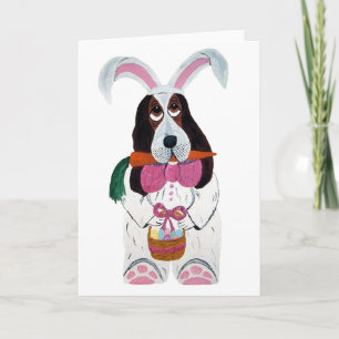 Osterhase Basset Hounds Feiertagskarte