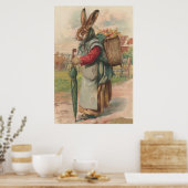 Osterhase Bemaltes Ei Regenschirm Poster (Küche)