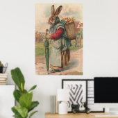 Osterhase Bemaltes Ei Regenschirm Poster (Heimbüro)