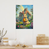 Osterhase Bitcoin Kaninchen-Hole-Poster Poster (Küche)